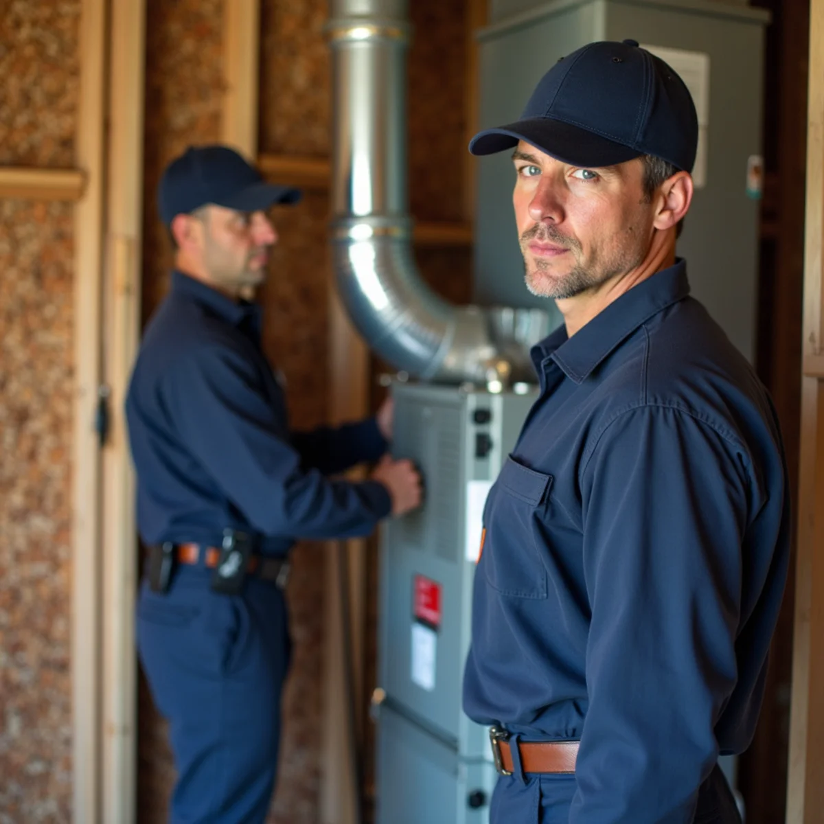 New HVAC system installed in a home utility room in Goodman, MO