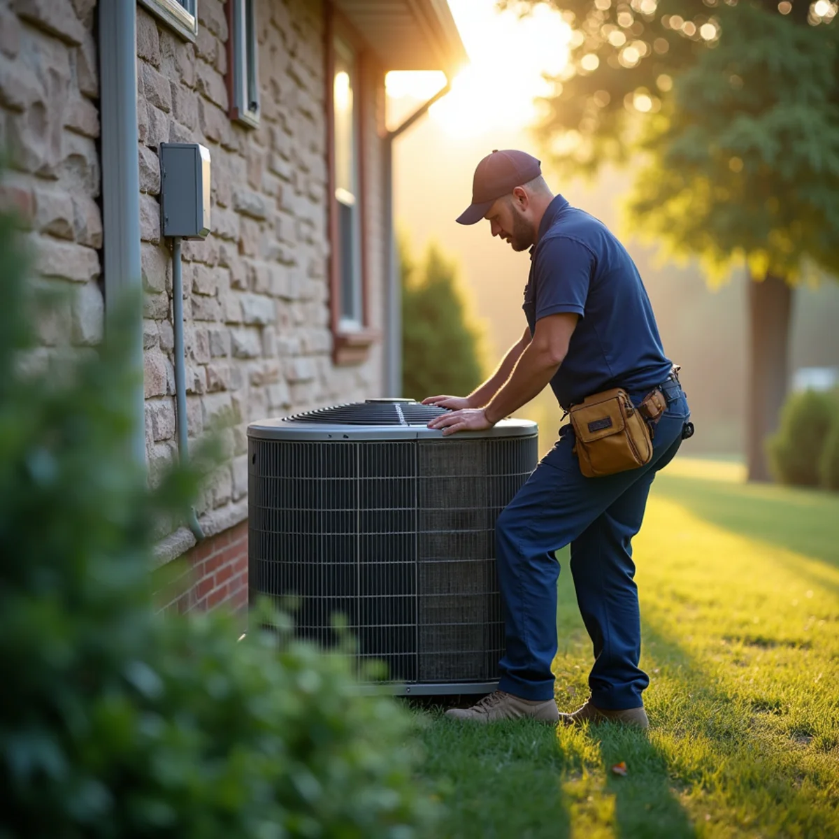 Central air conditioner cooling a home during a humid summer in Neosho, MO
