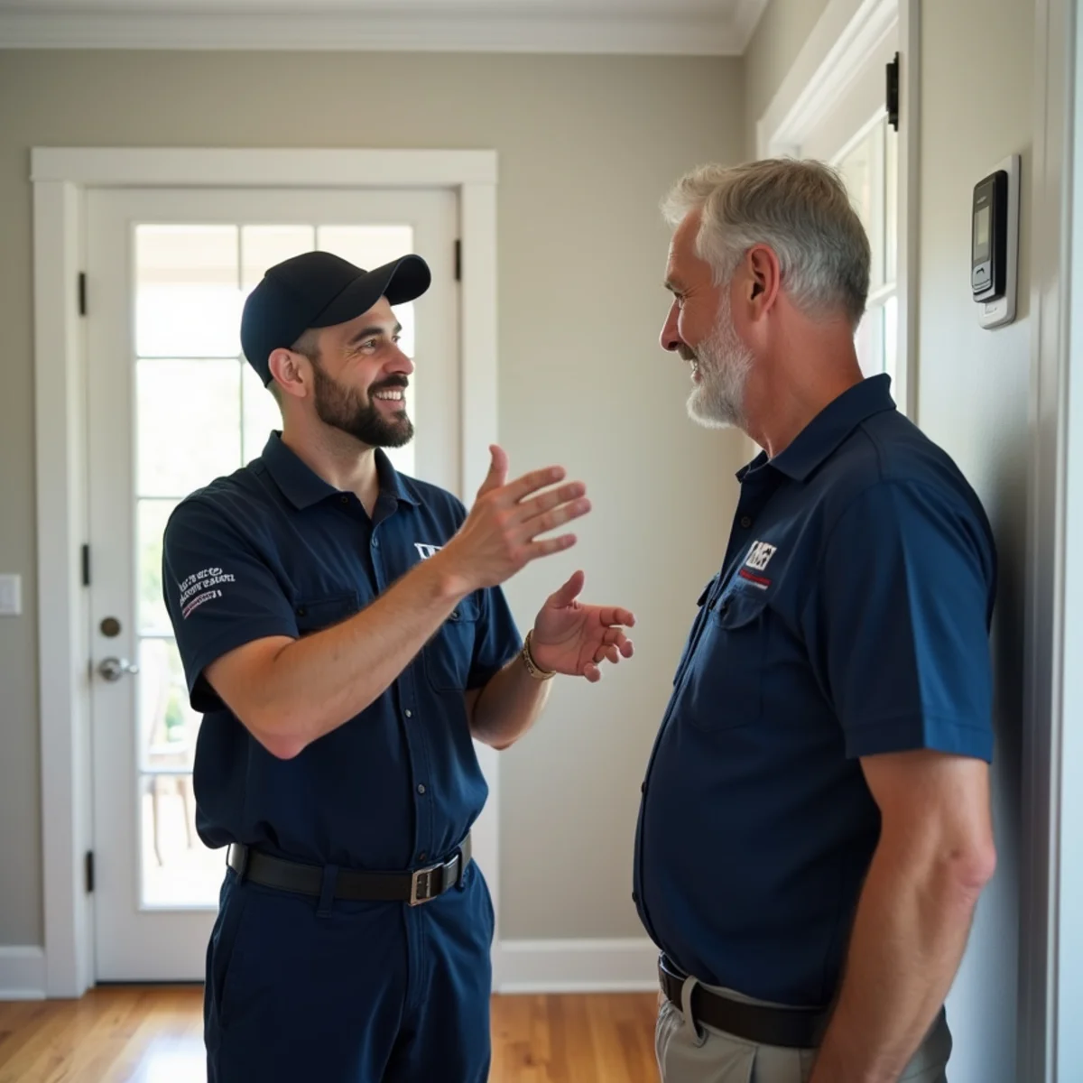 Hooten Heating & Cooling technician sharing HVAC maintenance tips