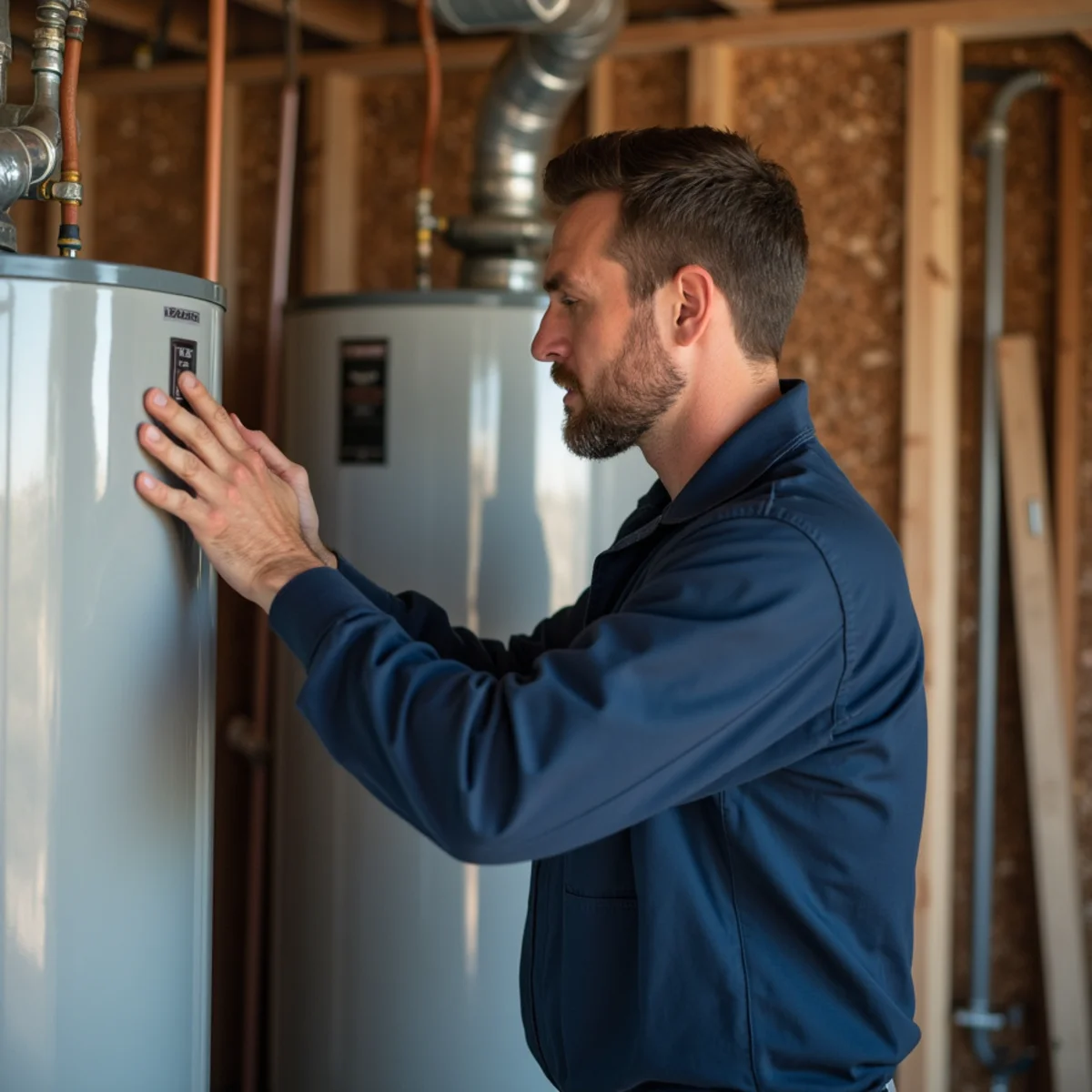 New water heater installed in a Goodman, MO home utility area